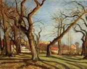 卡米耶 毕沙罗 : Groves of Chestnut Trees at Louveciennes